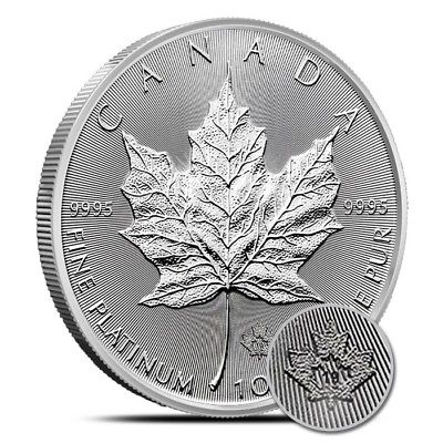 2019 1 Oz $50 Platinum Canadian Maple Leaf Coin .9995 - Gem Uncirculated (BU)