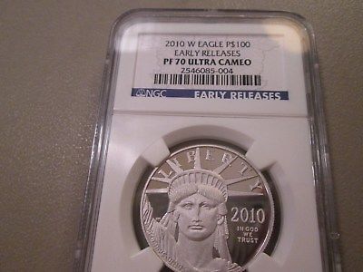 2010 W  NGC 1 OZ PLATINUM EAGLE  PR70 ULTRA CAMEO  EARLY RELEASES  004