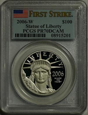 2006 W $100 PLATINUM AMERICAN EAGLE PCGS PR70DCAM FIRST STRIKE 