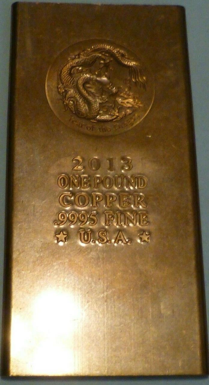 7 pounds (lb) 2013 Copper Ingots Walking Liberty, POW/MIA, Year of Dragon