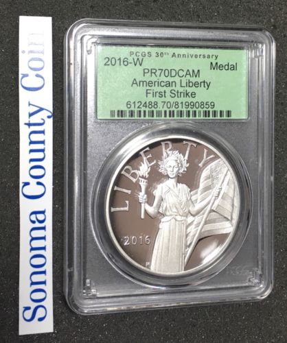2016 W AMERICAN LIBERTY PROOF SILVER MEDAL PCGS PR70 DCAM FIRST STRIKE UH9