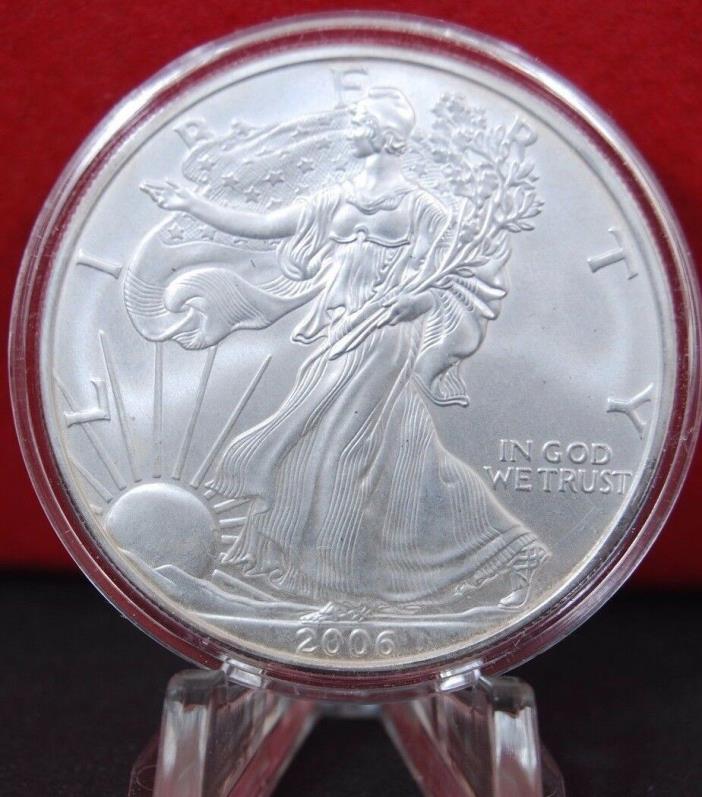 2006 Silver American Eagle BU 1 oz US $1 Dollar Uncirculated Mint Air-tite Cap