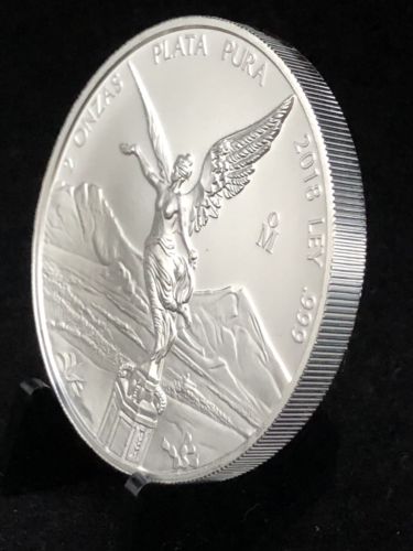 2018 2oz Mexico Silver Libertad BU Investment Grade .999 Bullion Coin