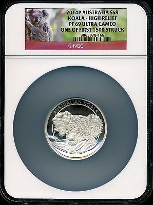 Australia 2014-P $8 Koala High Relief PF69 Ultra Cameo NGC 3865978-168