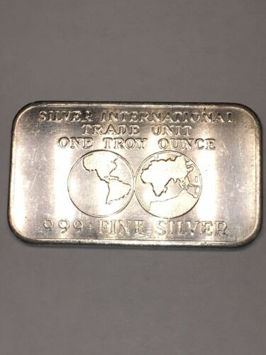 International Trade Unit 1 oz ounce .999 Silver Art Bar