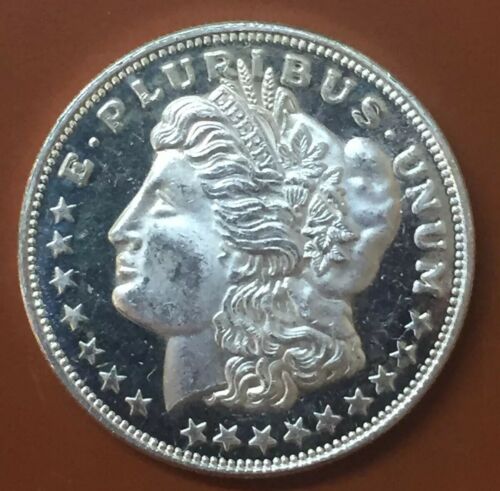 “Morgan Dollar” Silver Trade Unit One 1 Troy Oz Ounce .999 Silver Coin Art #3
