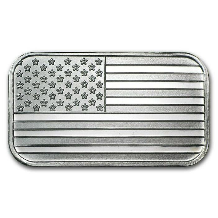 American Flag 1oz .999 Fine Silver Bar SilverTowne 5 Individual Bars