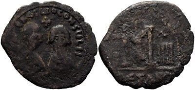 FORVM Rare Byzantine Revolt of the Heraclii in Egypt AE29 Follis