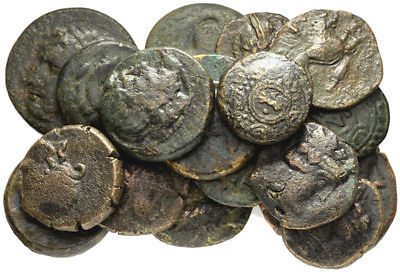 FORVM Lot of 20 Ancient Greek Bronze Coins Actual Coins in Picture