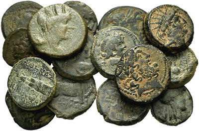 FORVM Lot of 15 Nice Ancient Greek Bronze Coins 15-21mm Attractive Coins