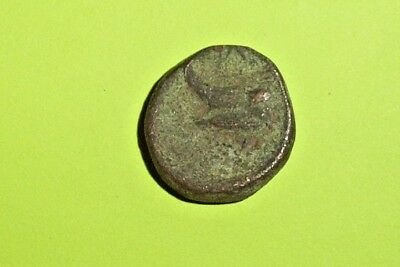 Arados Phoenicia 300 BC genuine ancient GREEK COIN boat prow turreted Tyche good