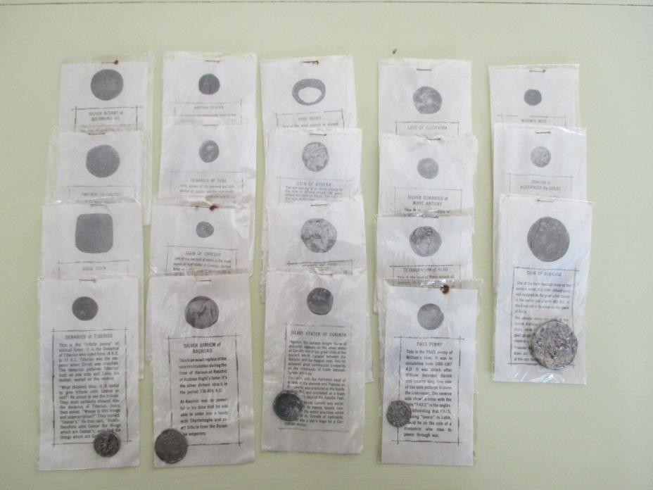 ANCIENT COIN SET/LOT OF 19 GREEK/ROMAN/EUROPEAN ETC