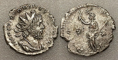 AC#CP Ancient Roman Victorinus Silver Coin 260 AD 2.4g 20mm