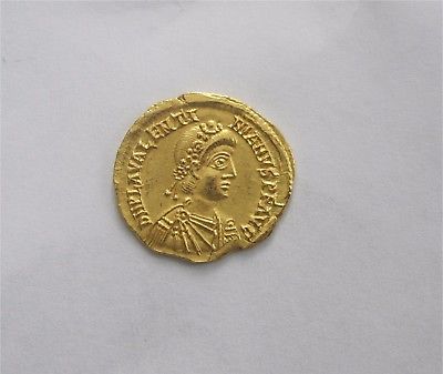VALENTINIAN III Emperor 430-455 Roman Empire Gold Solidus Superb Coin AU