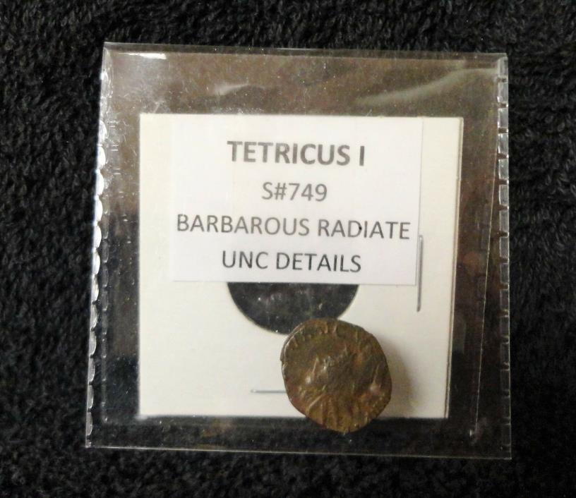 Ancient Coin, Tetricus I Barbarous Radiate. Beautiful Condition.