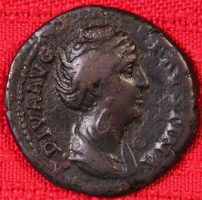 170- Faustina I , Copper As, Rome Mint 142 AD