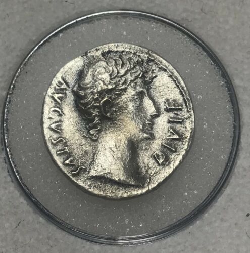 Augustus Silver Denarius IMP X - VERY RARE (27 BC - AD 14)
