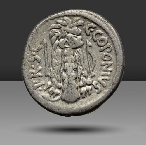 The Pompeians. Q. Sicinius and C. Coponius. 49 BC. AR Denarius.