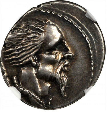 VERCINGETORIX enemy of JULIUS CAESAR 48BC Silver Roman Republic Coin NGC Ch XF*