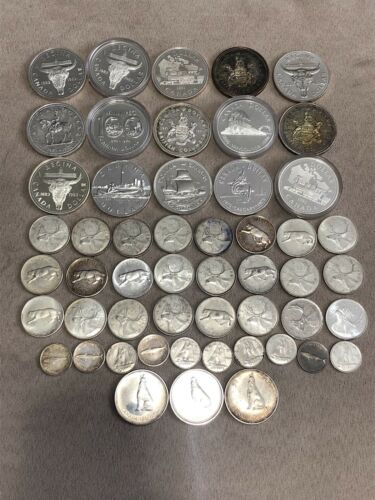 Lot Of 50% Silver Canadian Coins Canada Coin