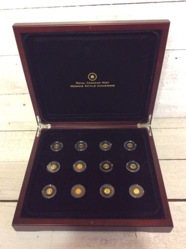 Royal Canadian Mint Affordable 12 Gold Coin Collection in Case