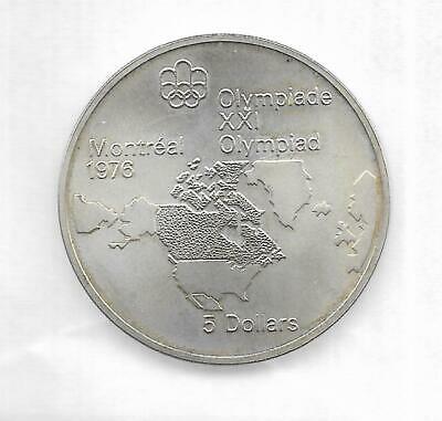 MM025: Canada 1973 Silver $5 Five Dollar 1976 Monteral Olympics Coin