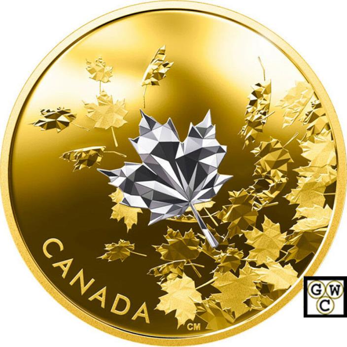 2017 'Whispering Maple Leaves'  Proof $50  3oz. Fine Silver Coin(18162)(OOAK)
