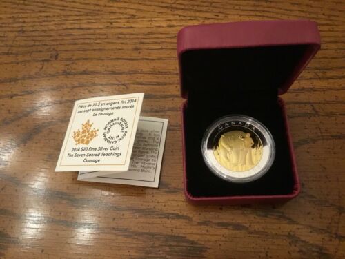 Canada 2014 The Seven Sacred Teachings: Courage, 1 Oz Pure Silver $20 Proof Coin