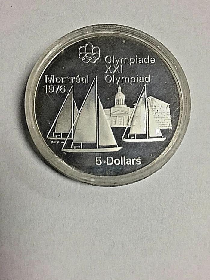 5 Dollars Canada Olympics Montreal 1976 SAILBOATS Coin