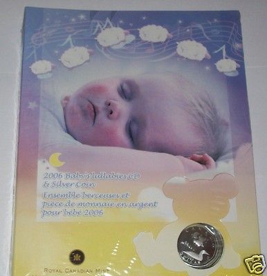 2006 Baby Lullabies CD With Proof Sterling Silver Loonie Set Still Sealed