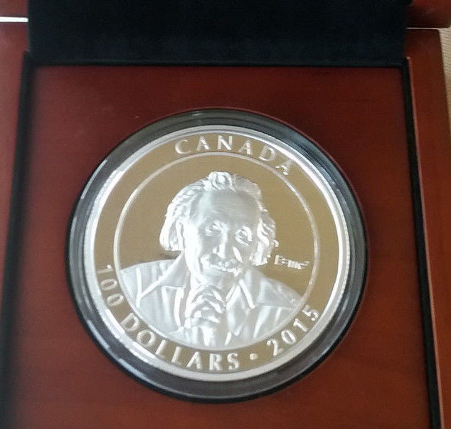 2015 10 oz Albert Einstein Silver Coin Royal Canadian Mint $100 *1500 ONLY!