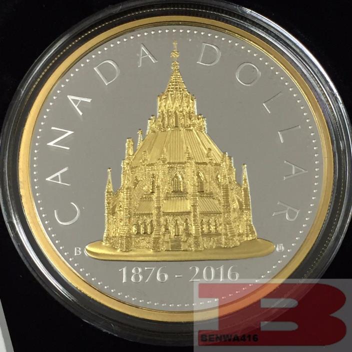 2016 Renewed Dollar Canada # 2 Library of Parliament 2 oz .9999 Silver Big Coin
