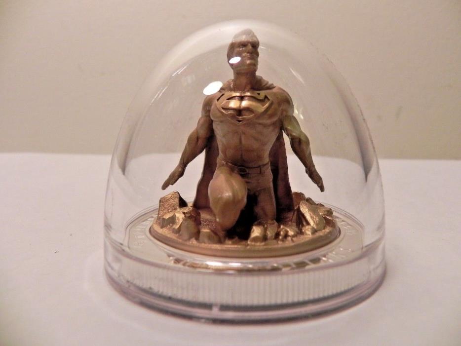 SUPERMAN SCULPTURE 3D LAST SON OF KRYPTON SILVER & GOLD $100.00 COIN