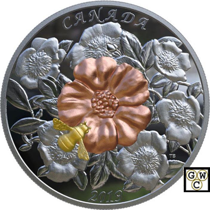 2019 'The Bumble Bee and the Bloom' $50 Silver Coin 5oz .9999 Fine (18608) (NT)