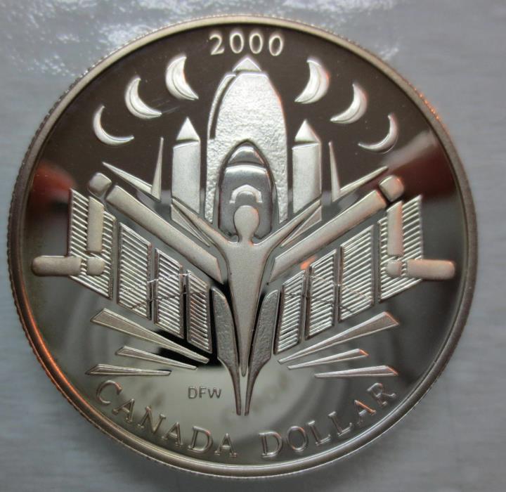 2000 CANADA VOYAGE OF DISCOVERY PROOF SILVER DOLLAR