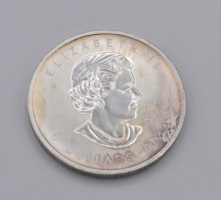 2014 Canada $5 Five Dollars 999 Silver Eagle Queen Elizabeth II Coin