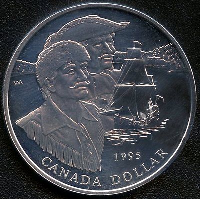 1995 Canada Uncirculated Silver Dollar Coin (25.175 Grams .925 Silver)
