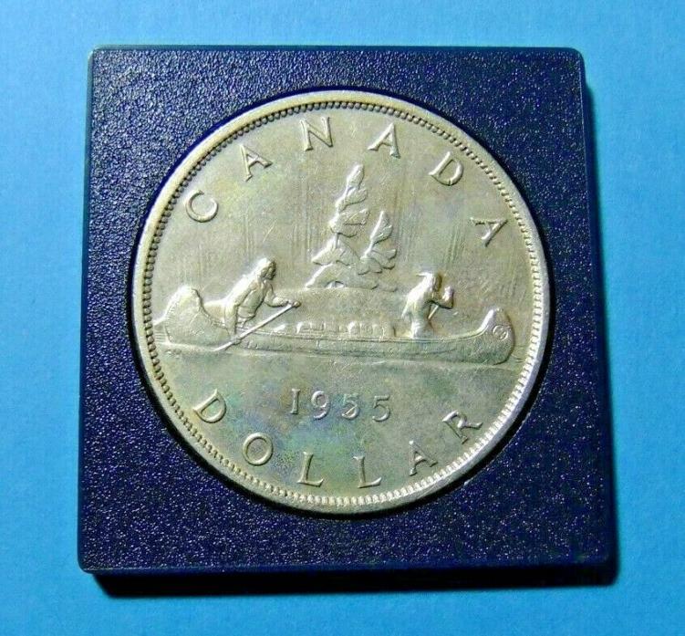 1955 Canada Silver Dollar - ARNPRIOR and Die Break on SEMI KEY Coin