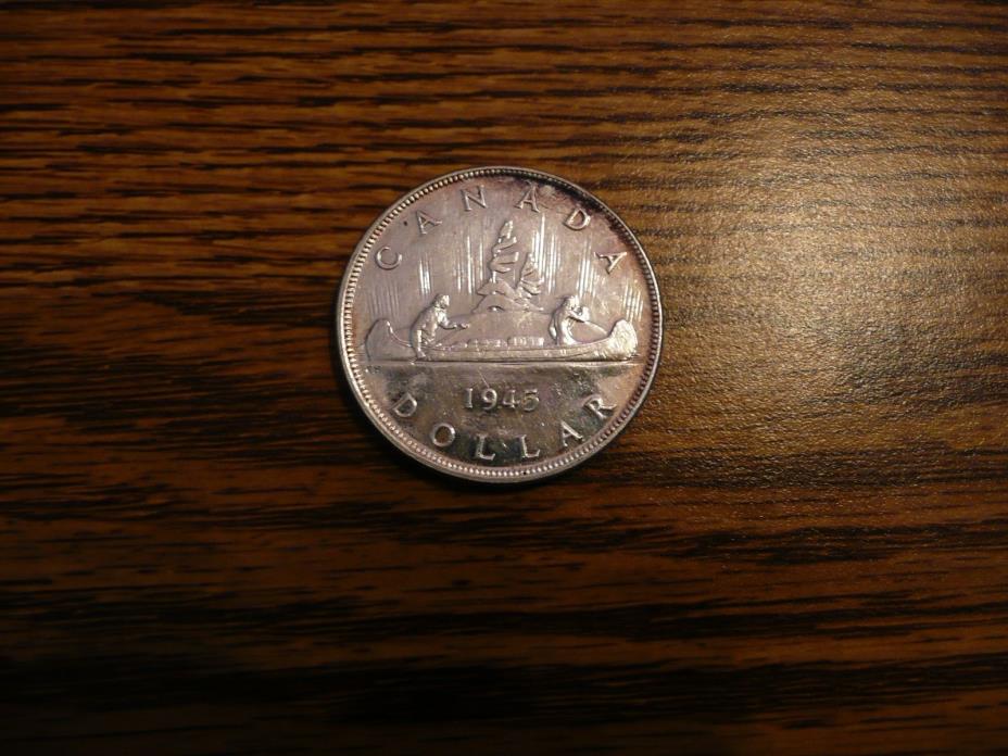 Canadian 1945 Silver Dollar, Semi-Key Date