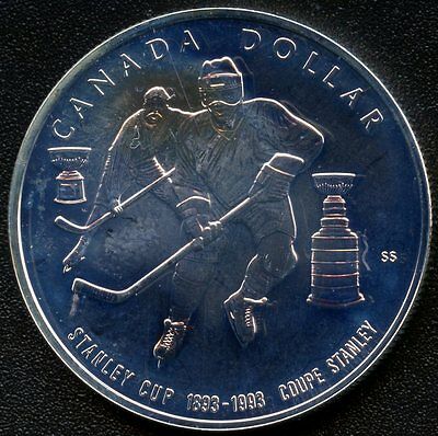 1993 Canada Uncirculated Silver Dollar Coin (25.175 Grams .925 Silver)
