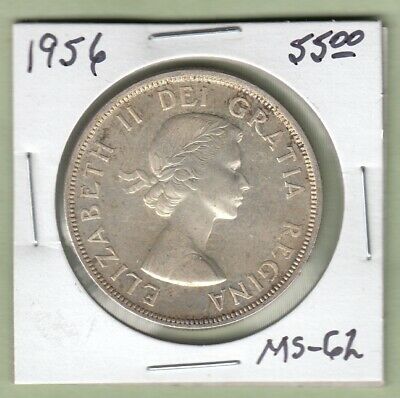 1956 Canadian One Silver Dollar Coin - MS-62