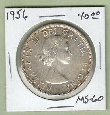 1956 Canadian One Silver Dollar - MS-60