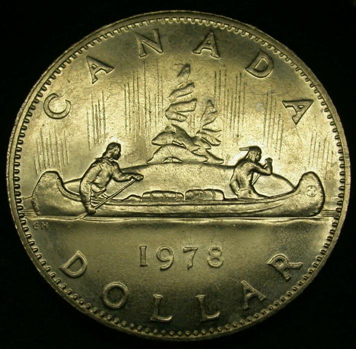 1978 Canada ONE DOLLAR Large Voyageur Dollar Coin GREAT