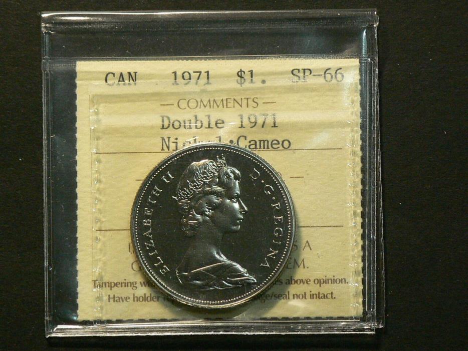 1971 Canada $1 Dollar  ICCS SP 66 Double 1971 CAMEO  #G4596