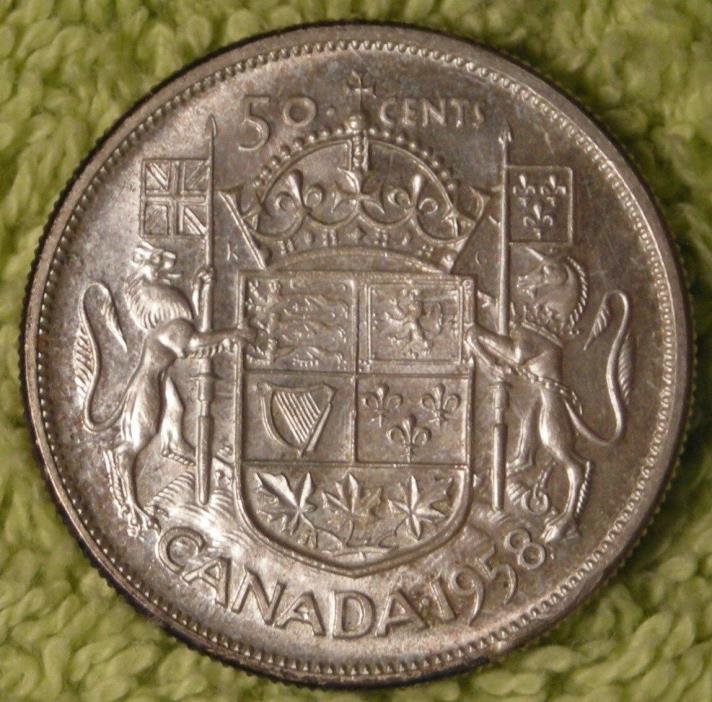 1958 Canadian 50 cents