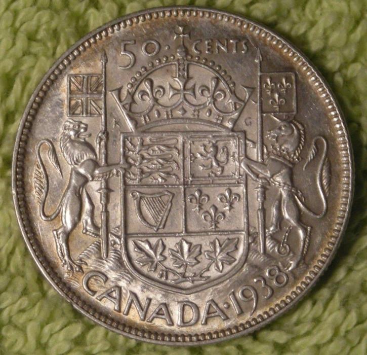 1938 Canadian 50 cents