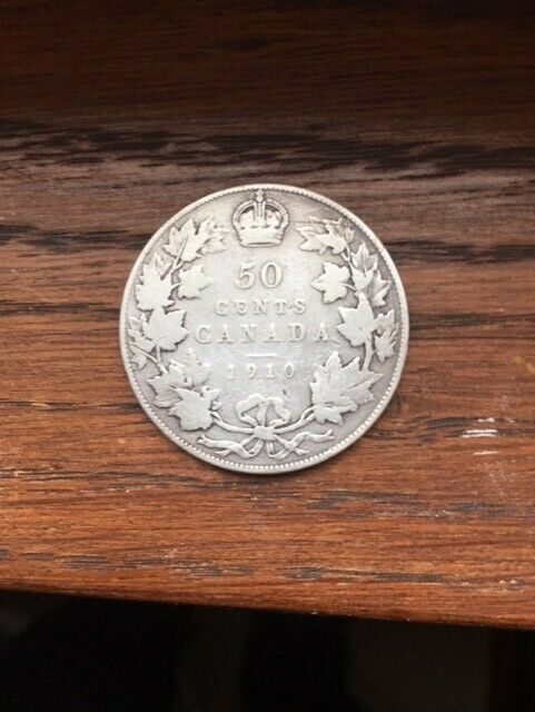 1910 CANADIAN 50 CENT COIN