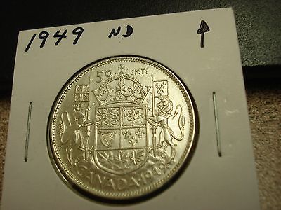1949 - ND - Canada - 50 cent coin - silver Canadian half dollar