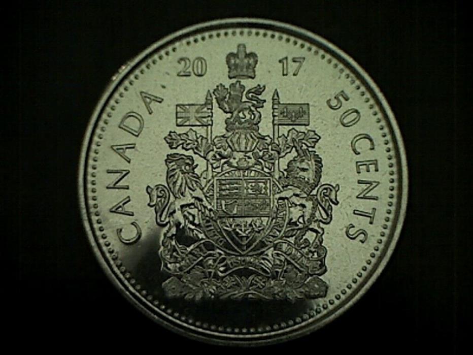 2017 CANADA 50 CENTS Brilliant un-circulated, taken from mint roll