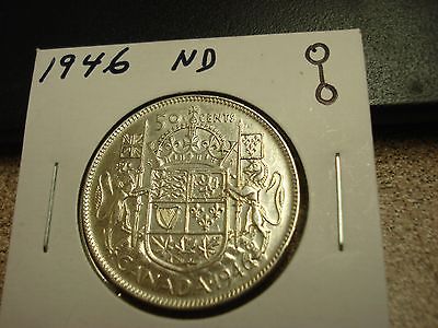 1946 - ND - Canada - 50 cent coin - silver Canadian half dollar